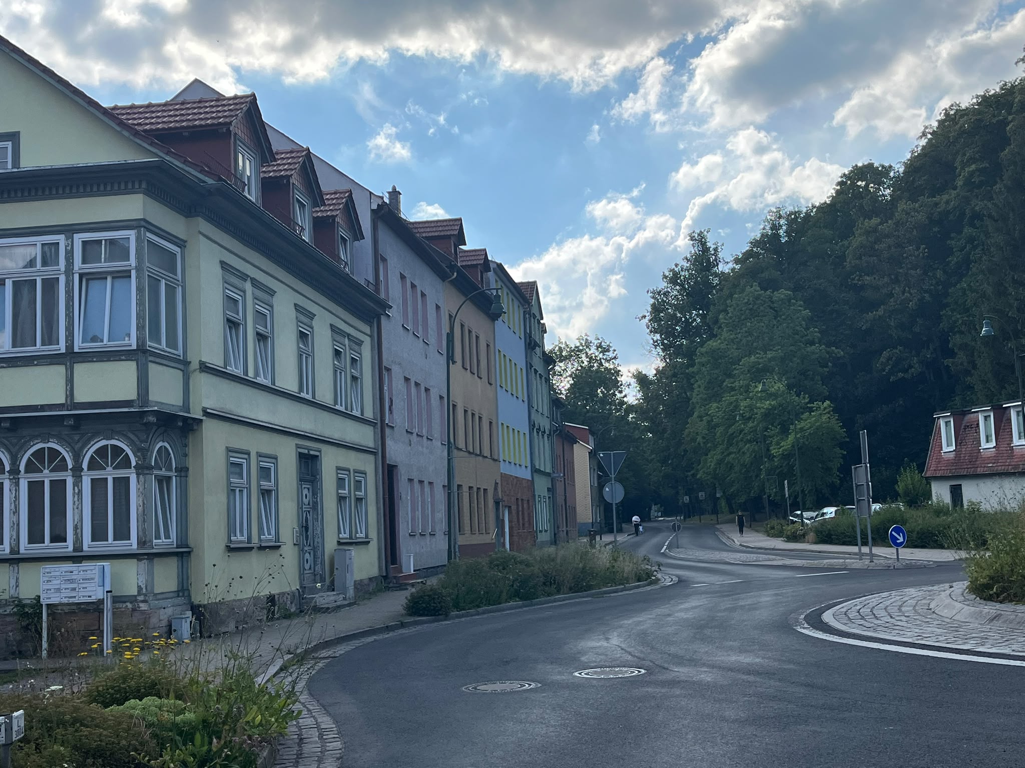 Historische Haeuser an einer Strasse
