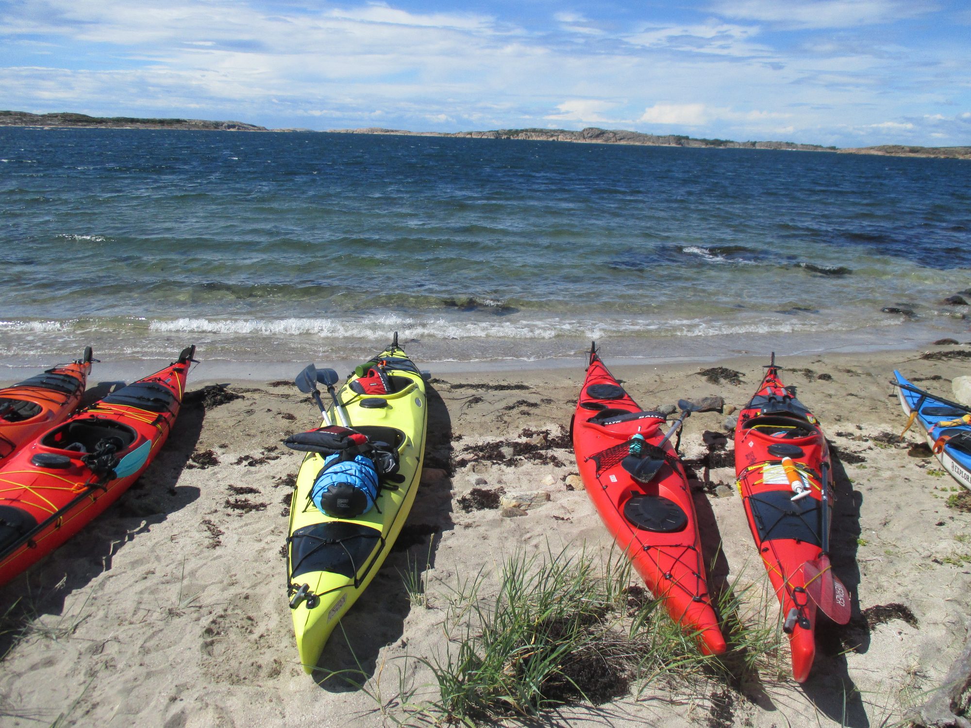 Kajaks am Strand