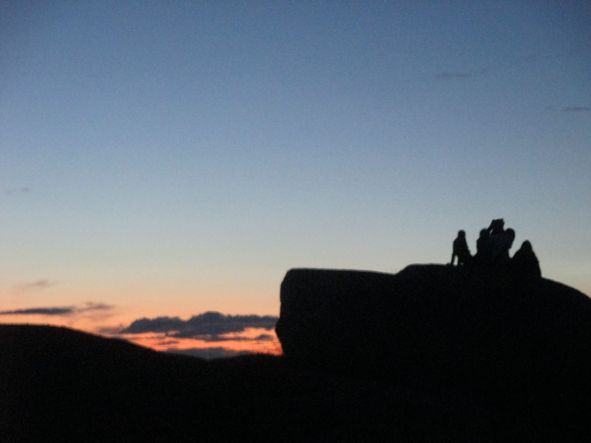 Silhouette am Abendhimmel